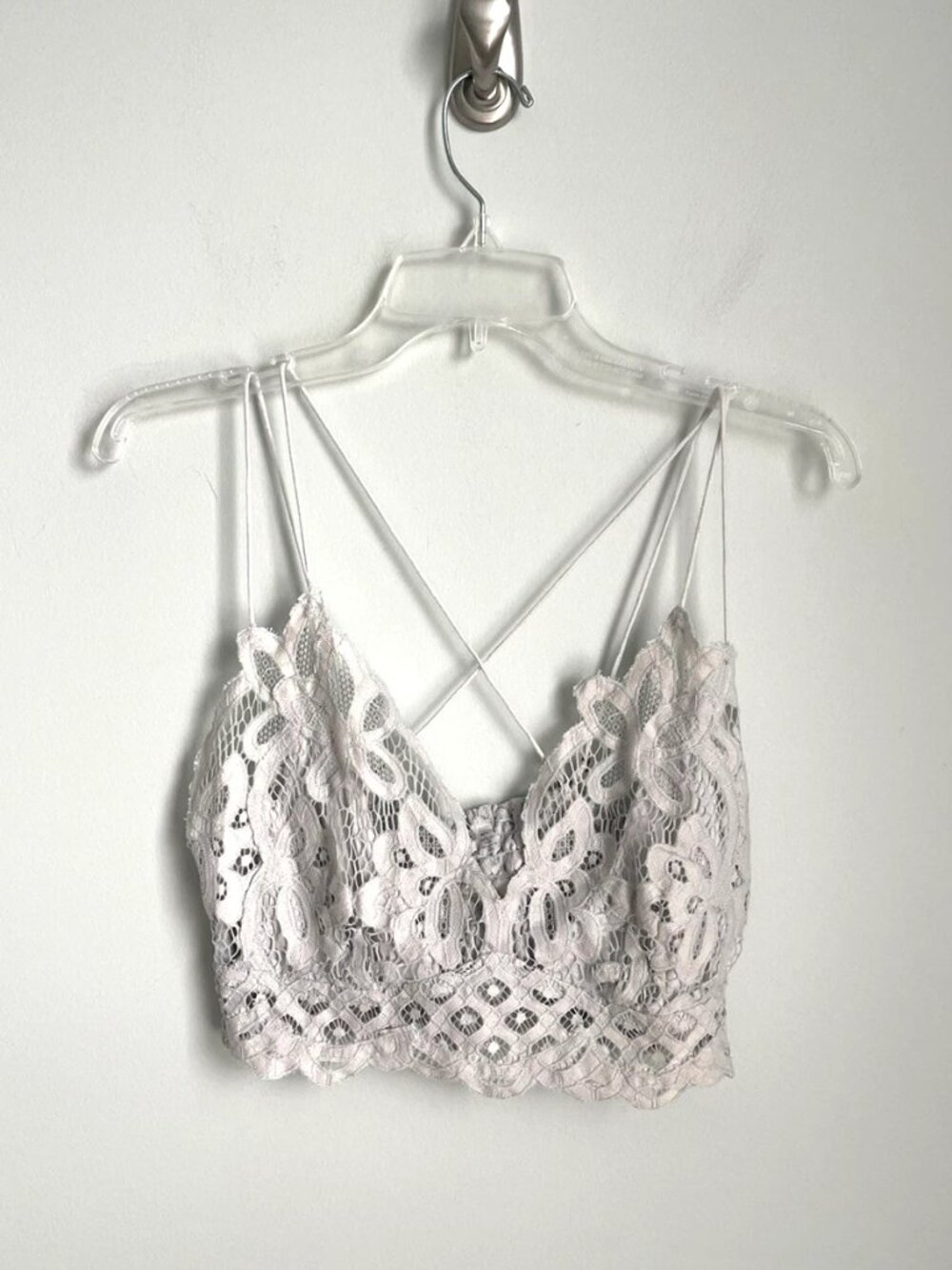 Free People FP One Light Blue Adella Bralette Boho Lace